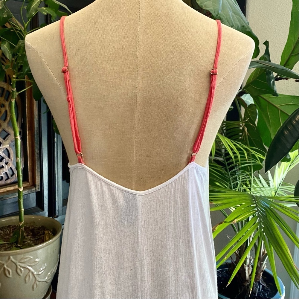 Revolve White Pom Pom trim slip dress - Picture 11 of 13